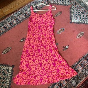 Vintage 90s Vibrant Floral Dress